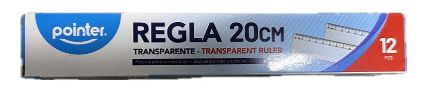Regla Plástica Transparente